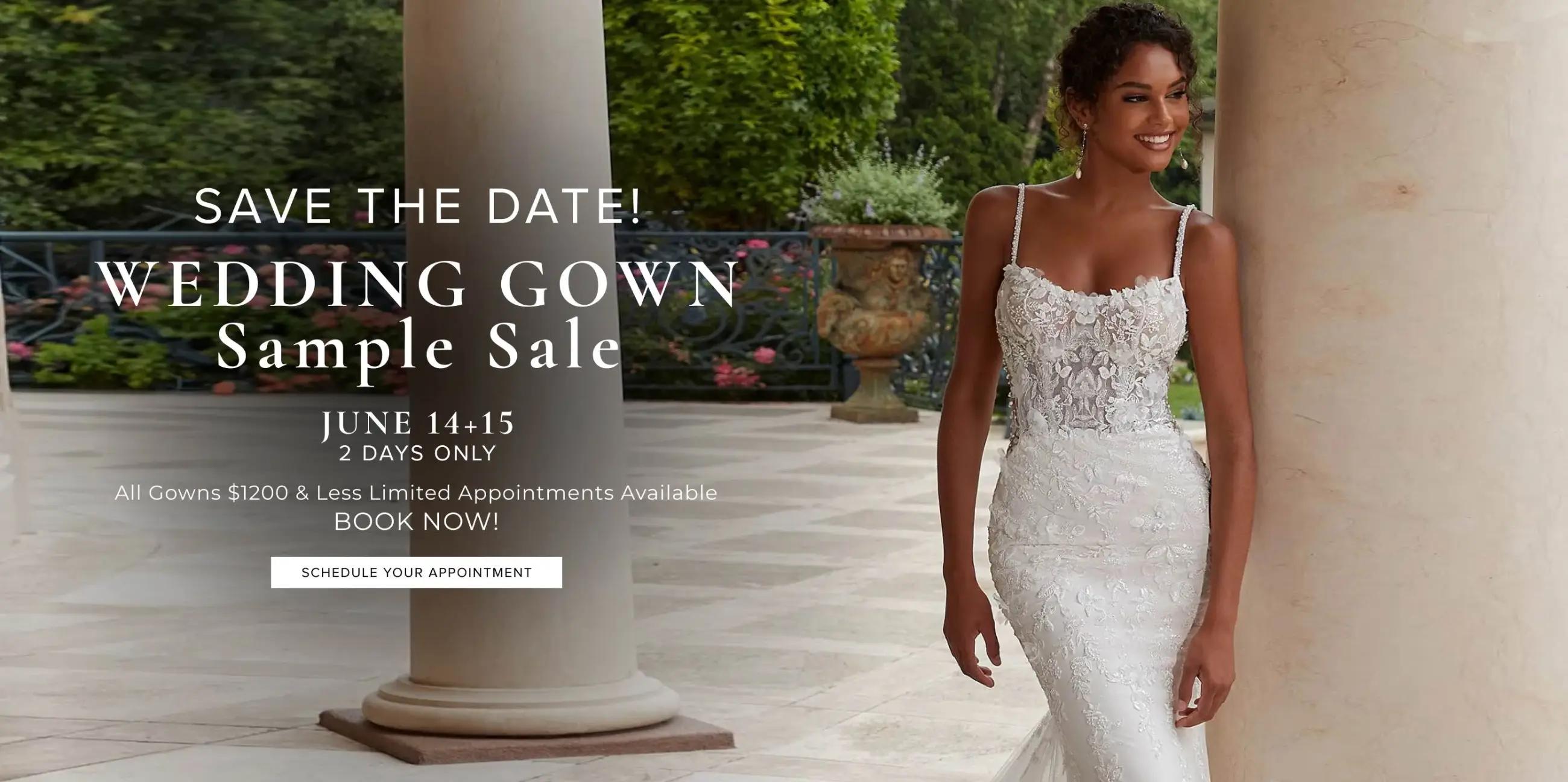 Wedding Gowns Sample Sale Desktop Banner