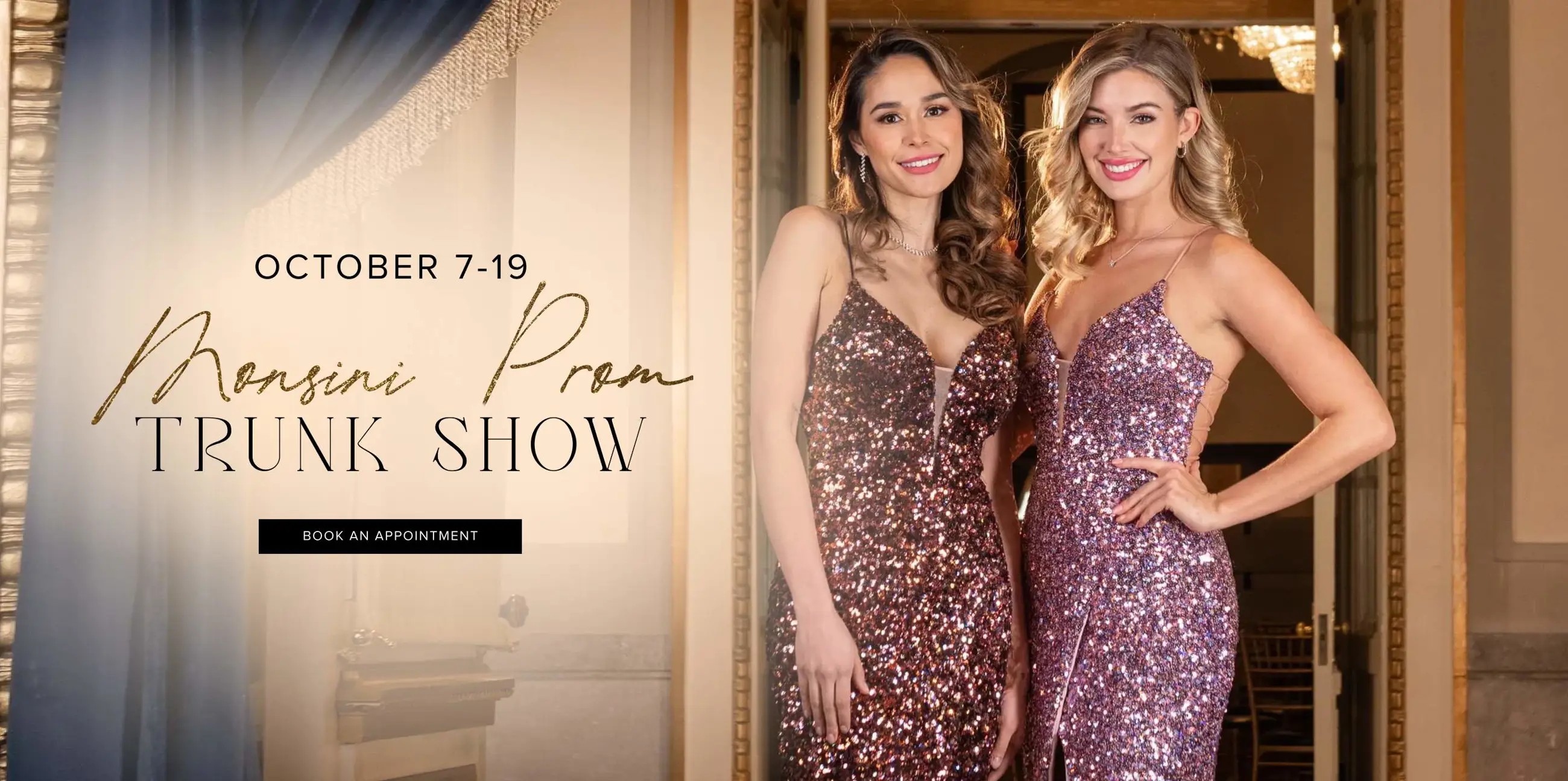 Monsini Prom Trunk Show banner
