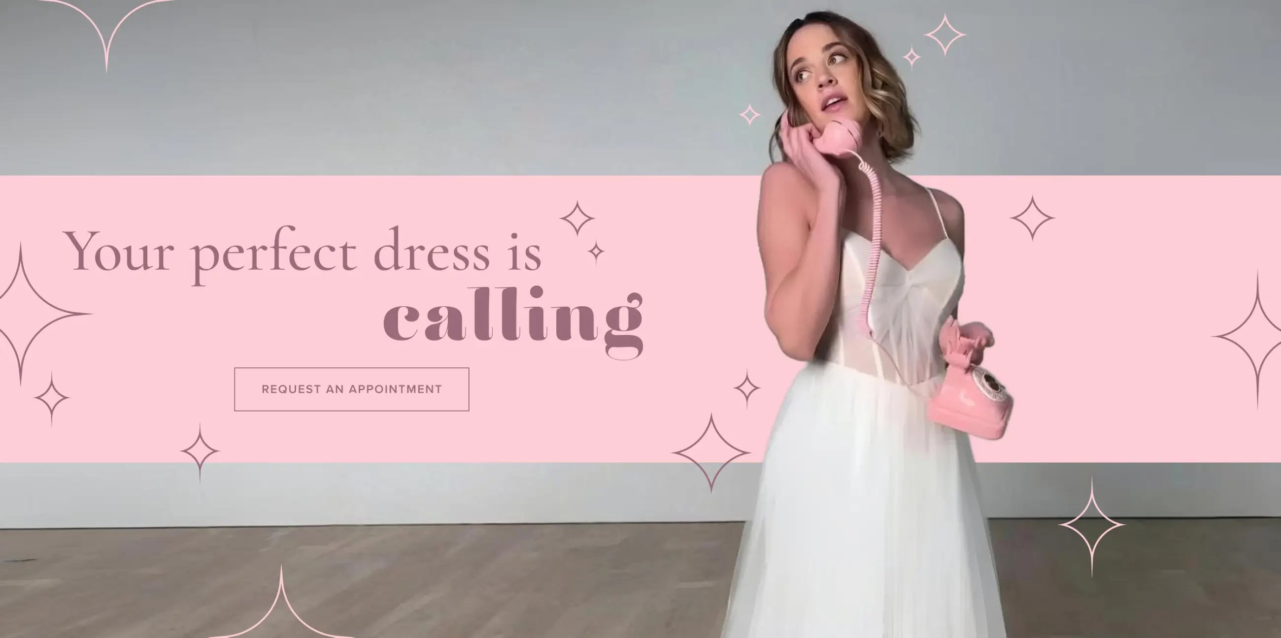 Your Perfect Dress Is Calling Desktop Banner