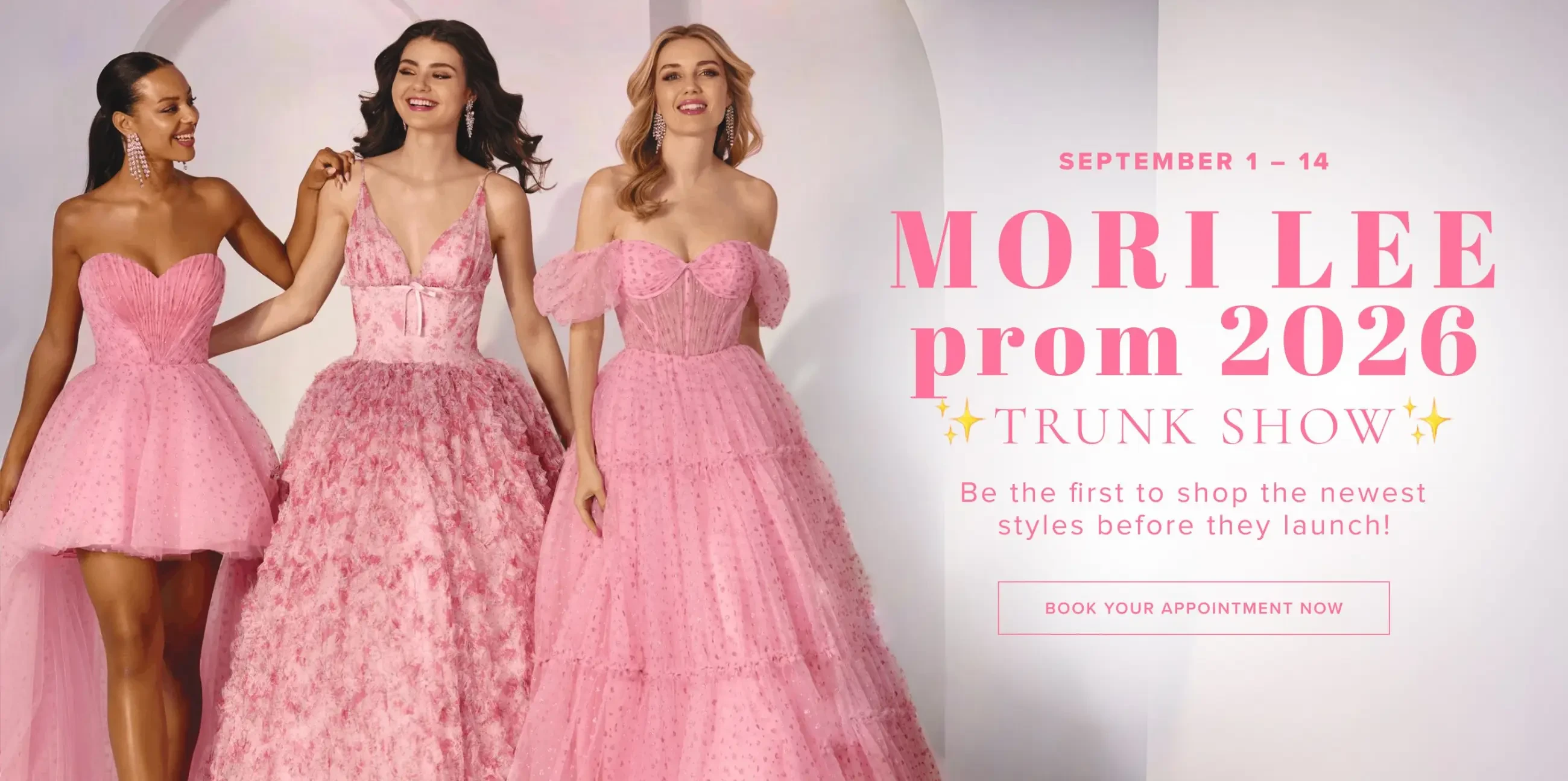 Morilee Prom Trunk Show Desktop Banner