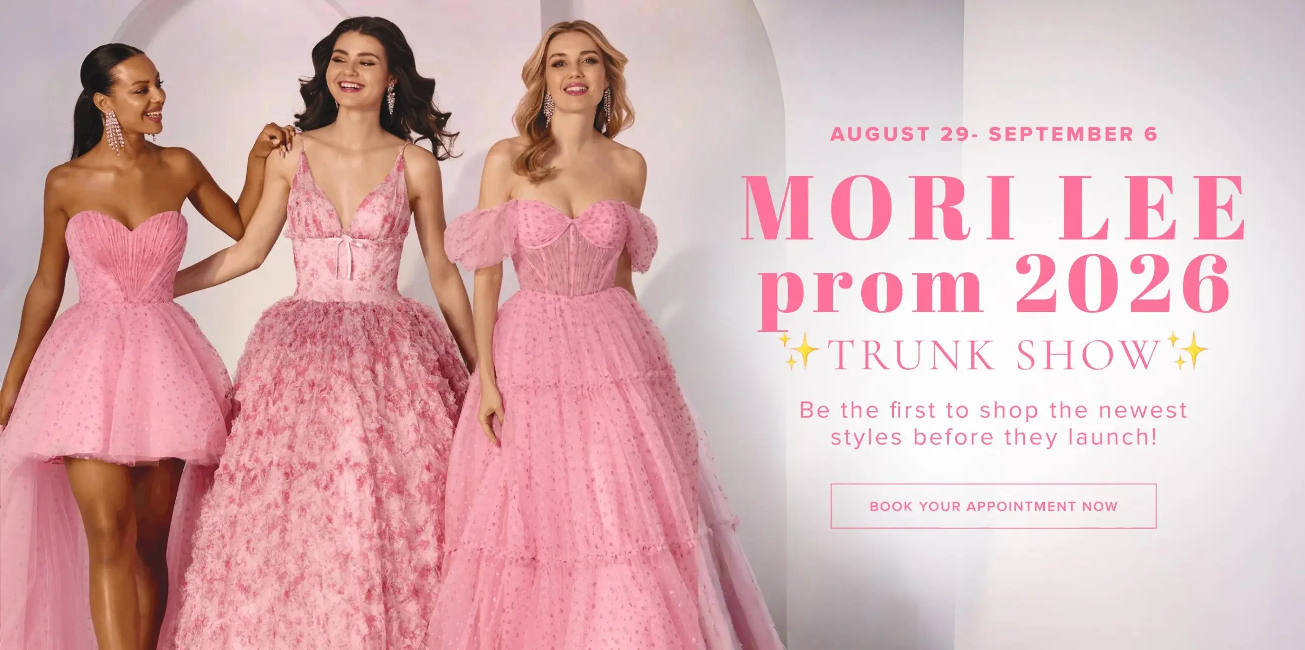 Morilee Prom Trunk Show Desktop Banner