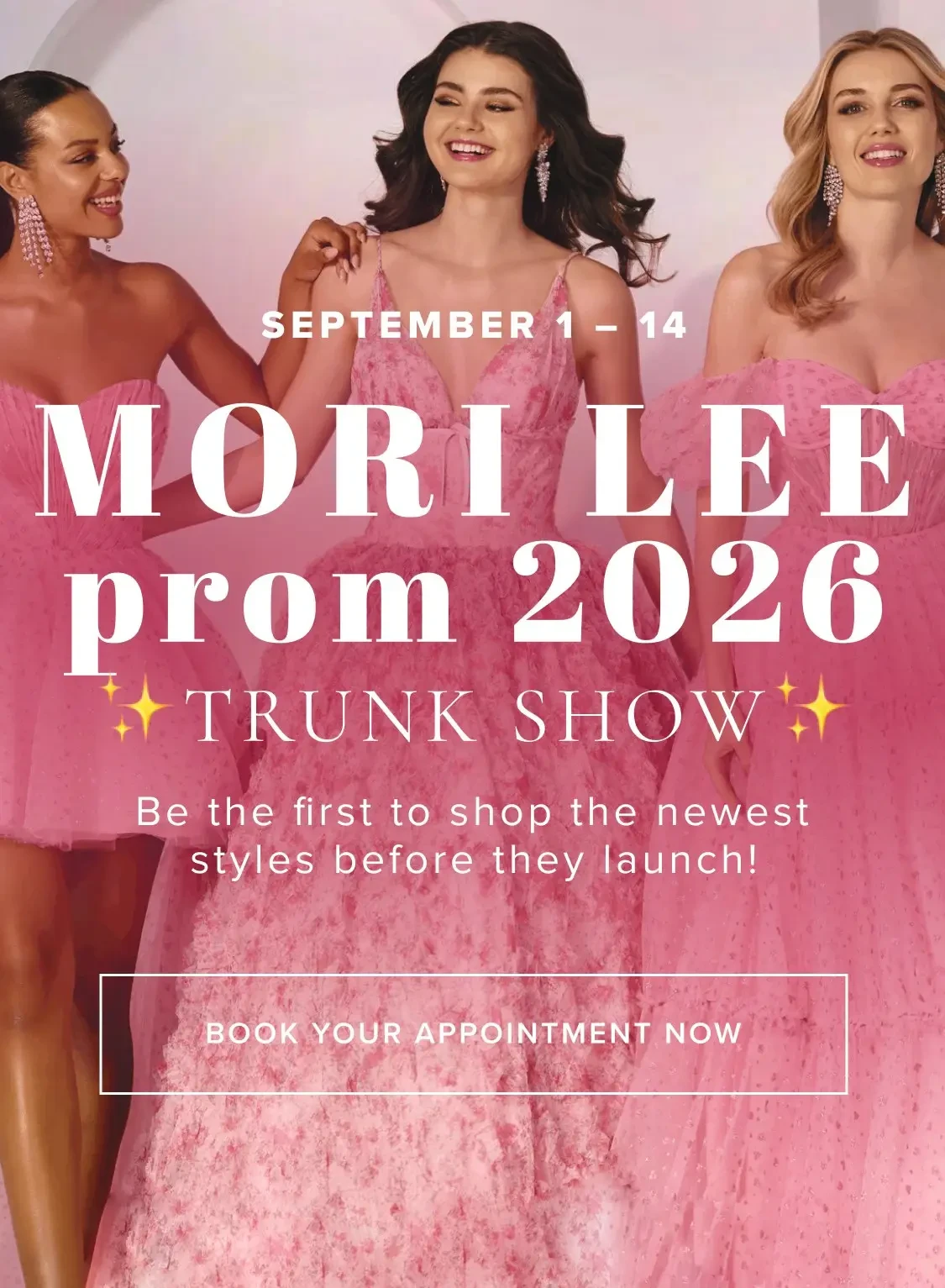 Morilee Prom Trunk Show Mobile Banner
