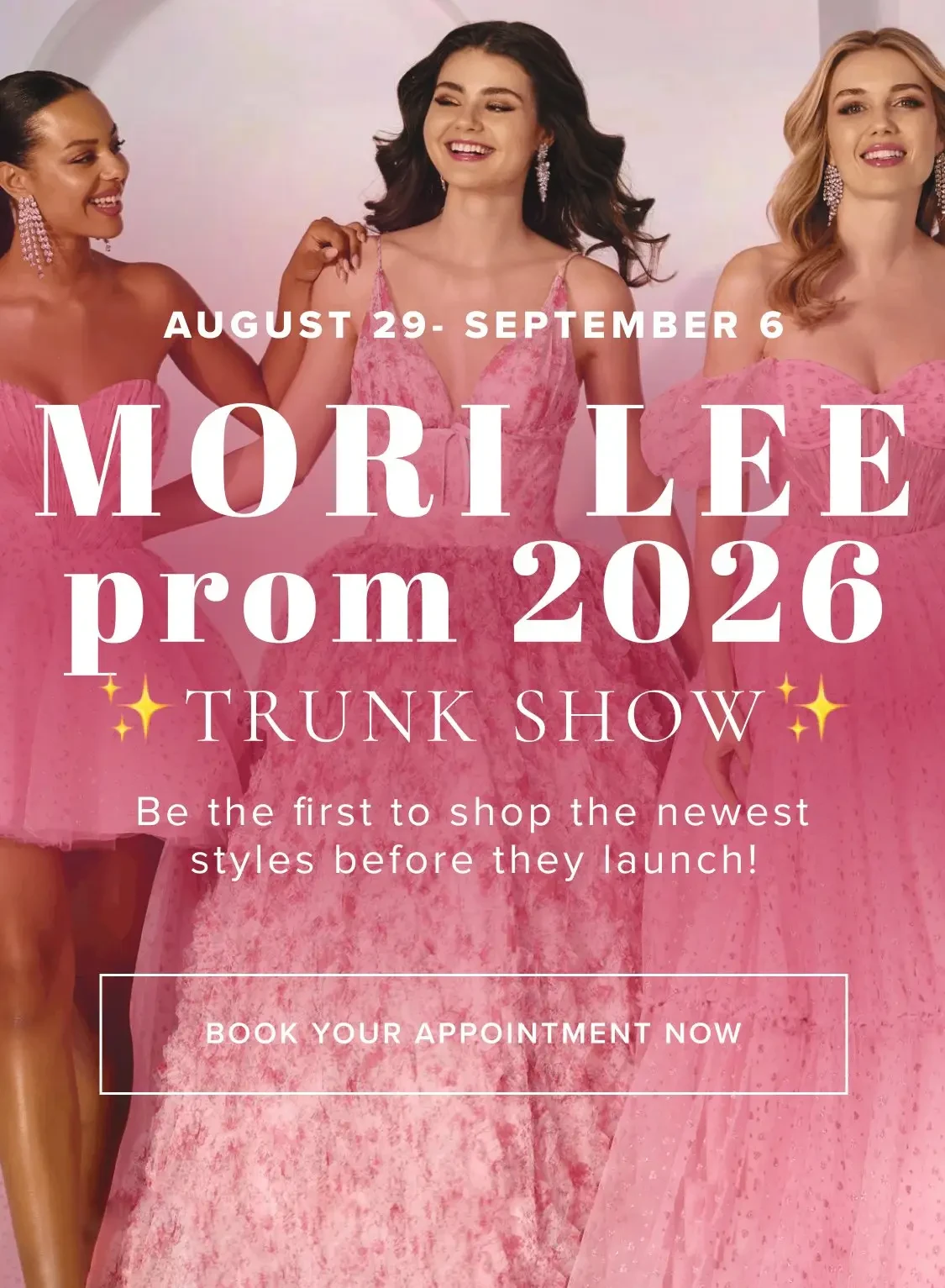 Morilee Prom Trunk Show Mobile Banner