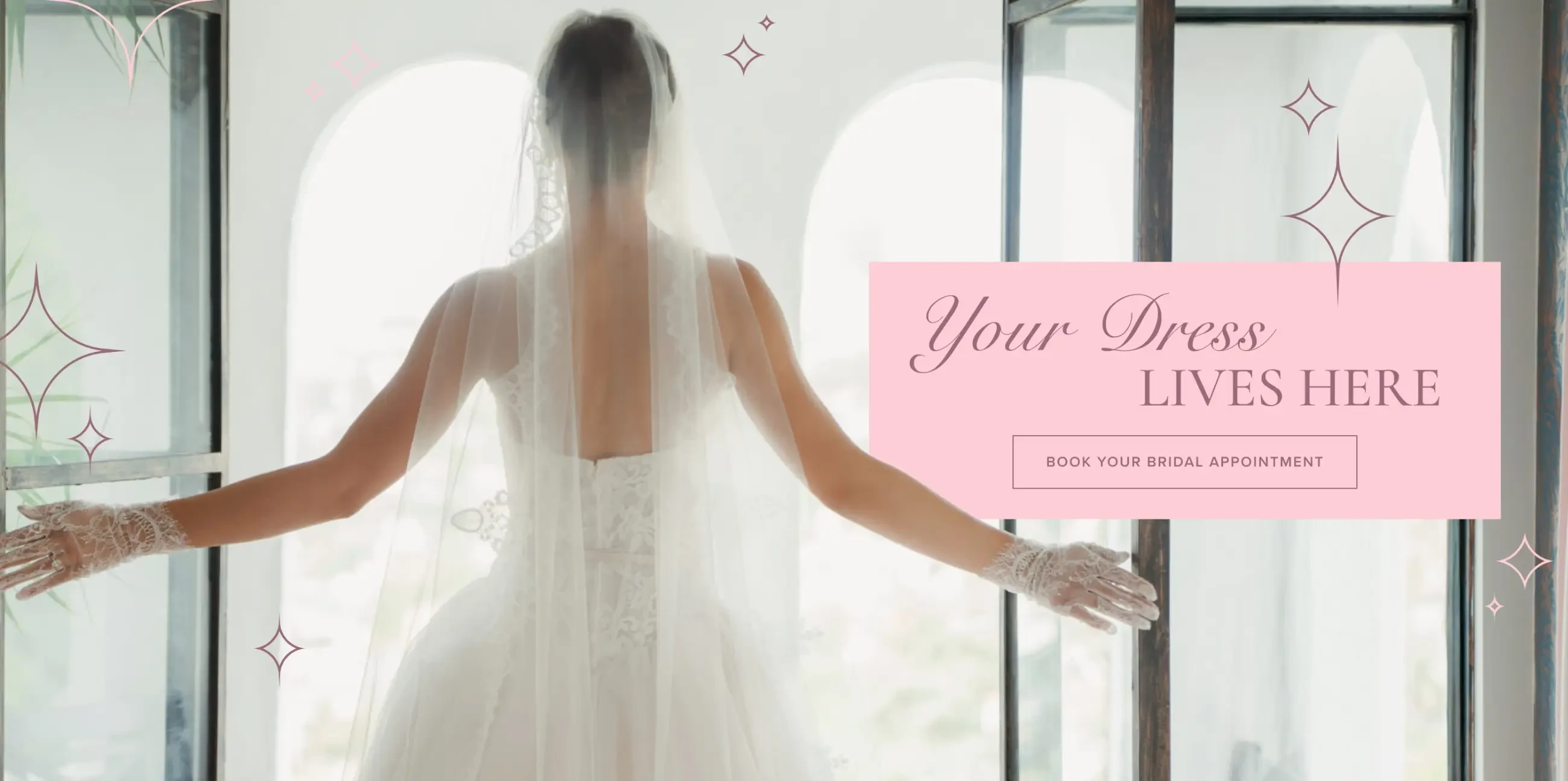 Your Dress Lives Here Desktop Banner